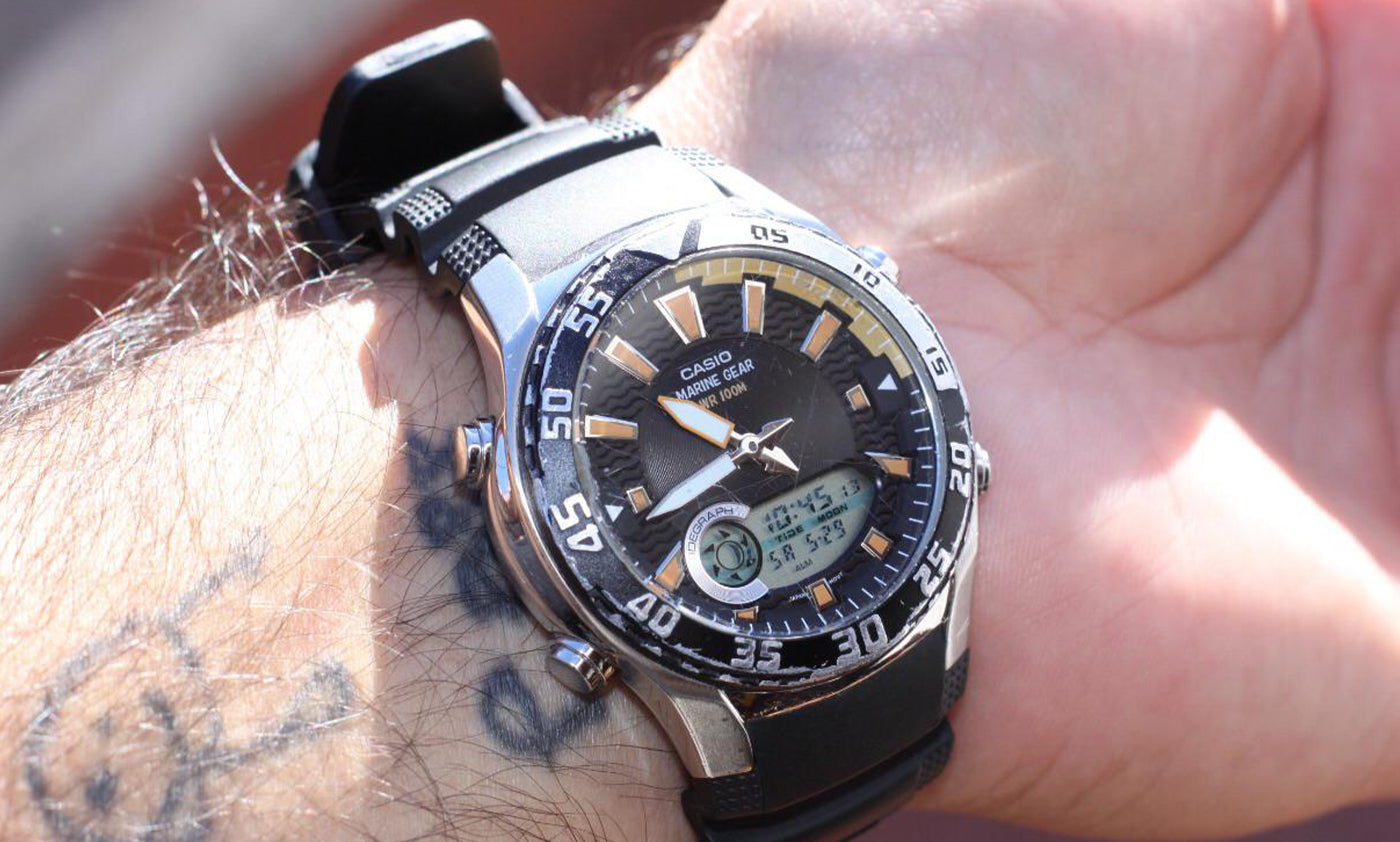 Casio Analog Digital Marine Gear AMW-710-1AVDF Mens Watch