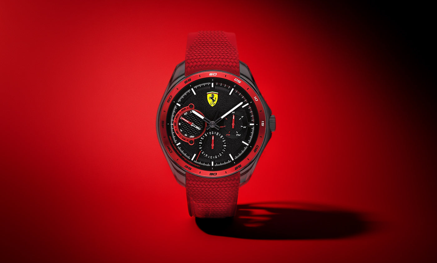 Ferrari Scuderia Speedracer Black Dial Silicon Band Quartz 0830681 Men’s Watch