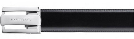 Montblanc 103431 Contemporary Line Rectangular Buckle Black/Brown Men's Reversible Leather Belt