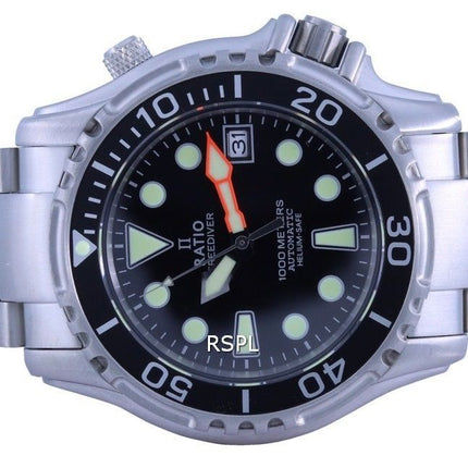 Ratio FreeDiver Helium Safe 1000M Black Dial Stainless Steel Automatic 1066KE26-33VA-BLK Men's Watch