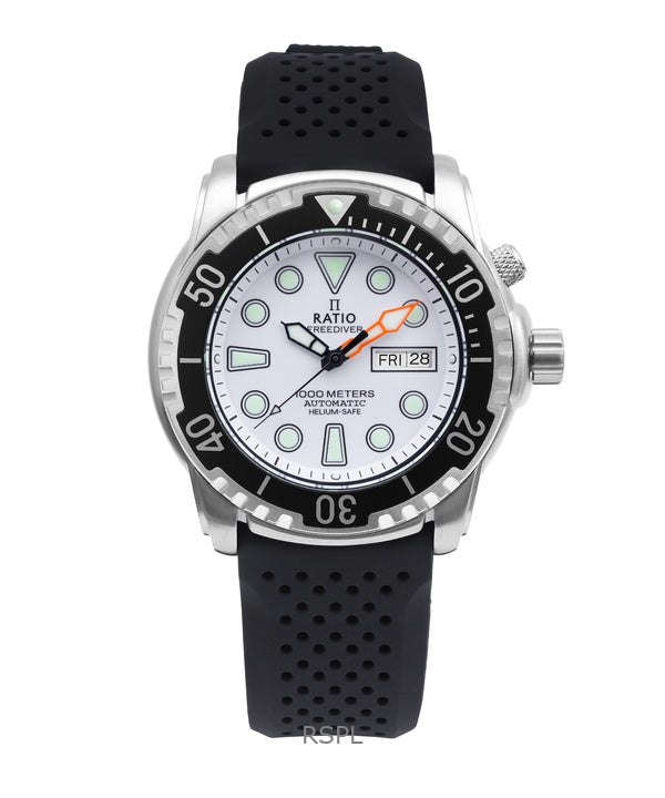 Ratio FreeDiver Helium-Safe 1000M Sapphire Automatic 1068HA90-34VA-WHT Men's Watch