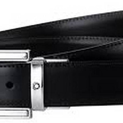 Montblanc 111092 Classic Line Rectangular Reversible Men's Black/Brown Leather Belt