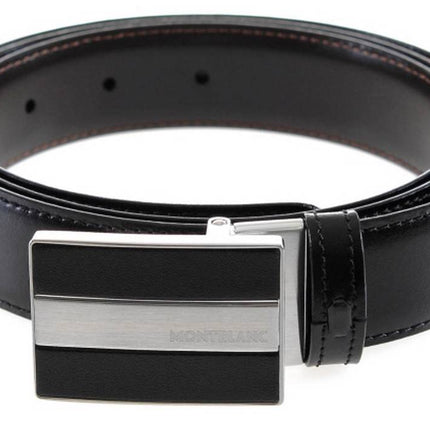 Montblanc 112962 Meisterstuck Reversible Black/Brown Men's Leather Belt