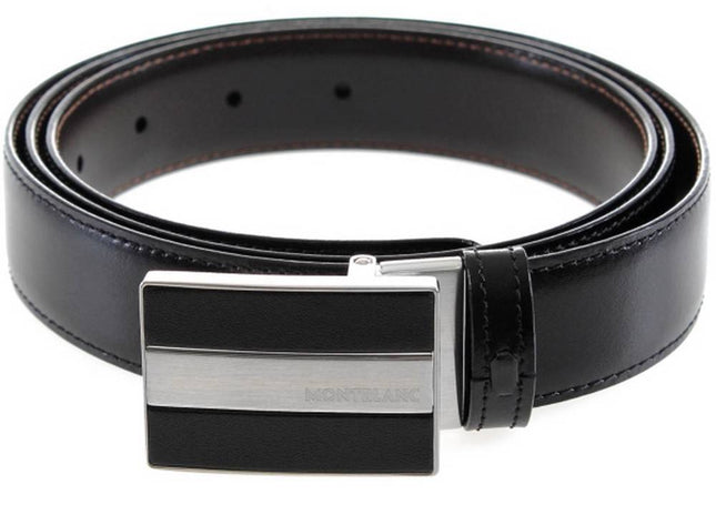 Montblanc 112962 Meisterstuck Reversible Black/Brown Men's Leather Belt