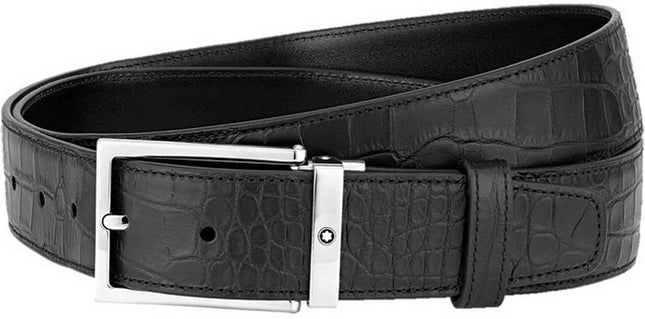 Montblanc 126737 Black Men's Leather Belt