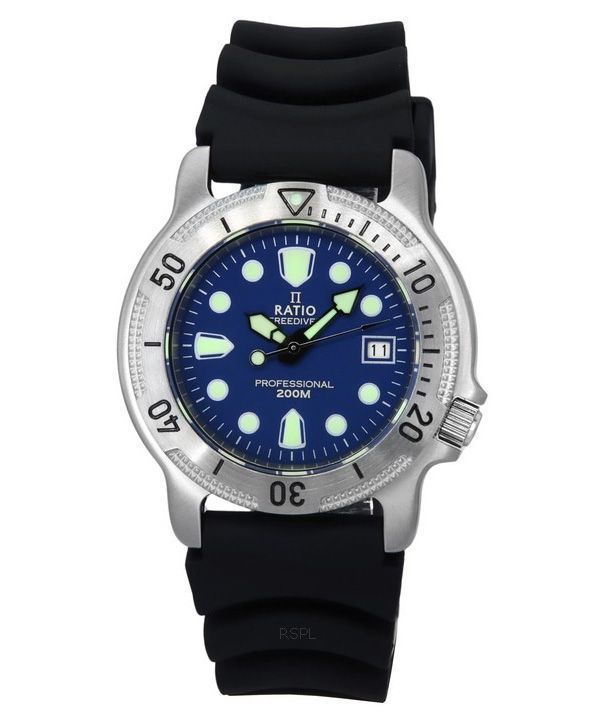 Ratio FreeDiver Professional Sapphire Blue Dial Quartz 22AD202-BLU 200M Men's Watch