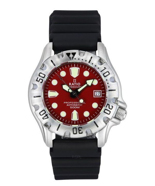 Ratio FreeDiver Professional 500M Sapphire Red Dial Automatic 32BJ202A-RED Men's Watch