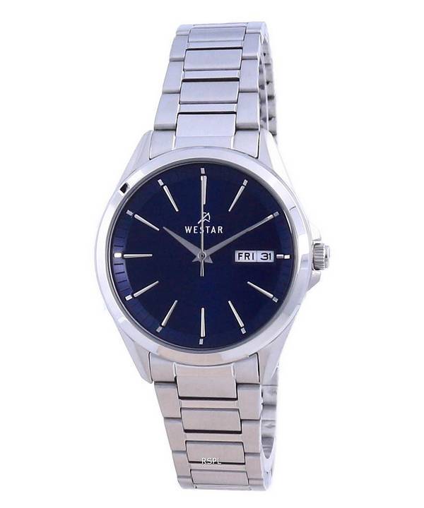 Westar Blue Dial Stainless Steel Quartz 40212 STN 104 Women's Watch