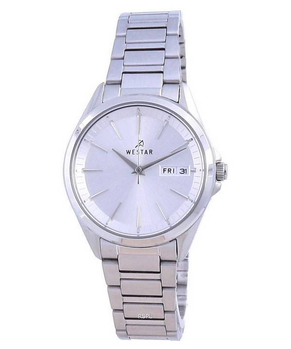 Westar Silver Dial Stainless Steel Quartz 40212 STN 107 Women's Watch