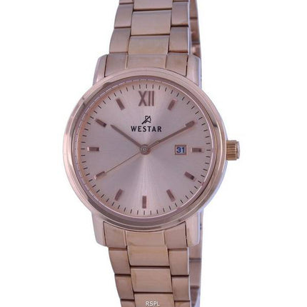 Westar Rose Gold Tone Stainless Steel Quartz 40245 PPN 609 Womens Watch