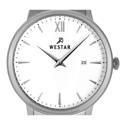 Westar Profile Stainless Steel White Dial Quartz 50215STN101 Men's Watch