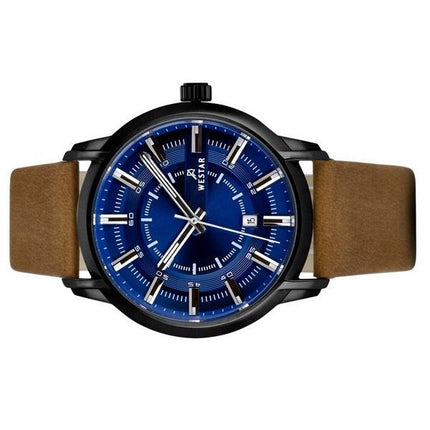 Westar Profile Leather Strap Blue Dial Quartz 50228BBN184 Mens Watch