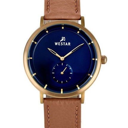 Westar Profile Leather Strap Blue Dial Quartz 50246BZZ184  Mens Watch