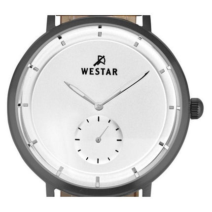 Westar Profile Leather Strap Silver Dial Quartz 50246GGN187 Mens Watch