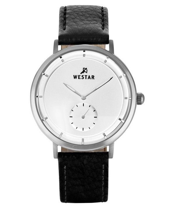 Westar Profile Leather Strap Silver Dial Quartz 50246STN107 Mens Watch