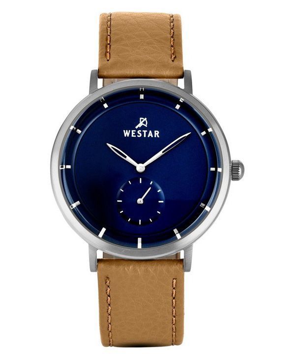 Westar Profile Leather Strap Blue Dial Quartz 50246STN184 Mens Watch