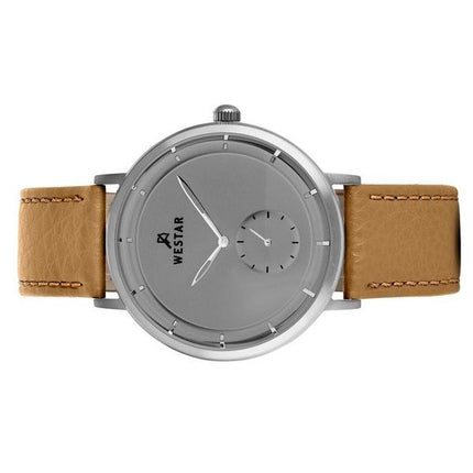 Westar Profile Leather Strap Grey Dial Quartz 50246STN186 Mens Watch