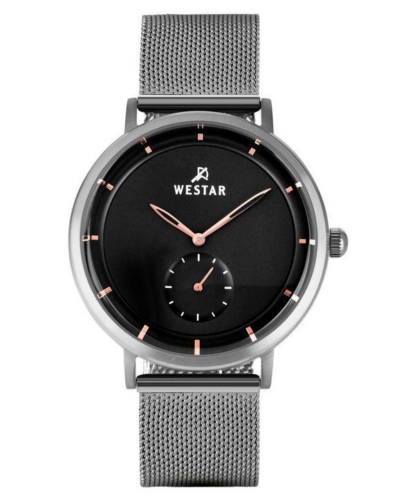 Westar Profile Stainless Steel Black Dial Quartz 50247STN603 Mens Watch