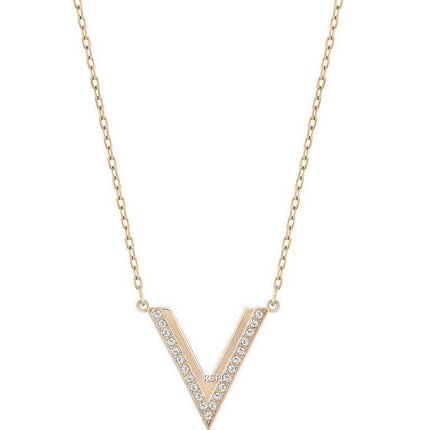 Swarovski 5140120 PVD Rose Plating Delta Women's Necklace