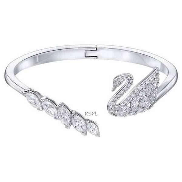 Swarovski 5258396 Swan Lake White Rhodium Plated Women's Bracelet