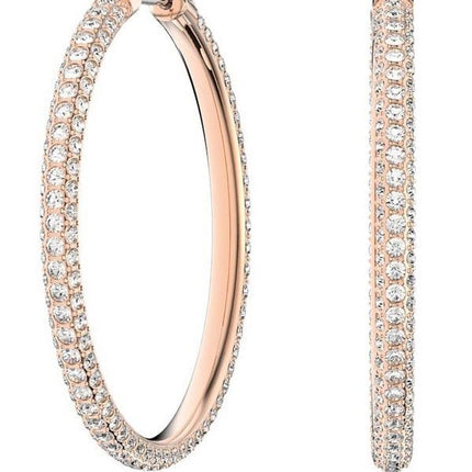 Swarovski Dextera Hoop Rose Gold-Tone Earrings 5383938 For Women