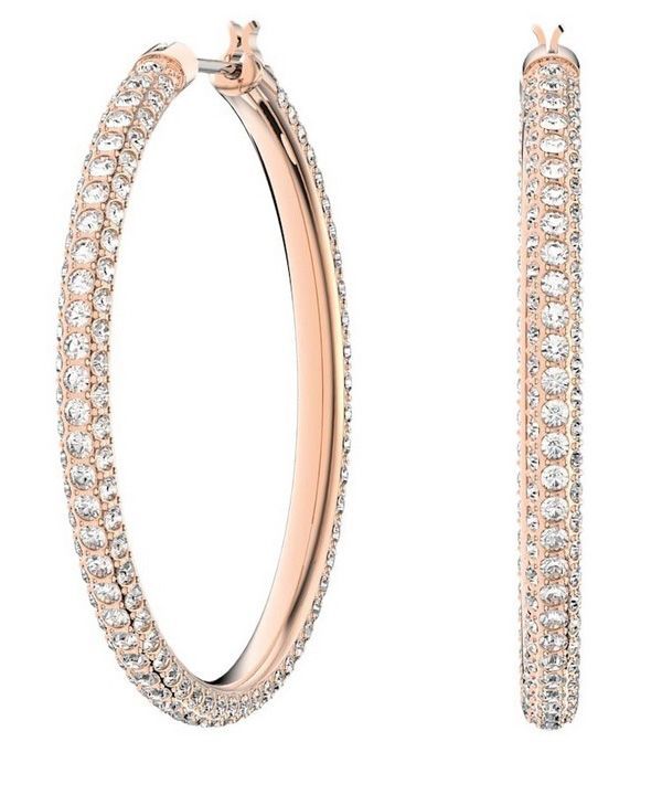 Swarovski Dextera Hoop Rose Gold-Tone Earrings 5383938 For Women