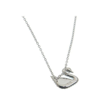 Swarovski Iconic Swan Rhodium Plated Necklace With Gradient Blue Crystal 5512094 For Women