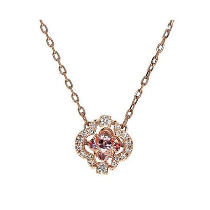 Swarovski Sparkling Dancing Cubic Zirconia Stone Rose Gold Tone Plated Necklace 5514488 For Women