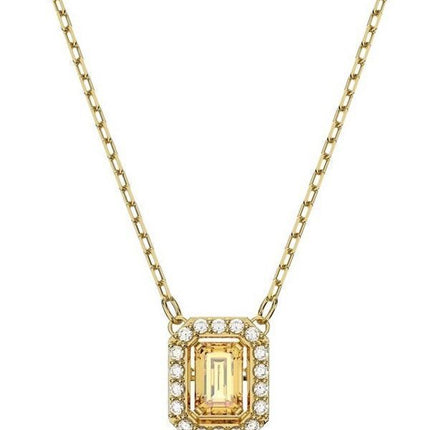 Swarovski Millenia Cubic Zirconia Stone Yellow Gold Plated Octagon Cut Necklace 5598421 For Women