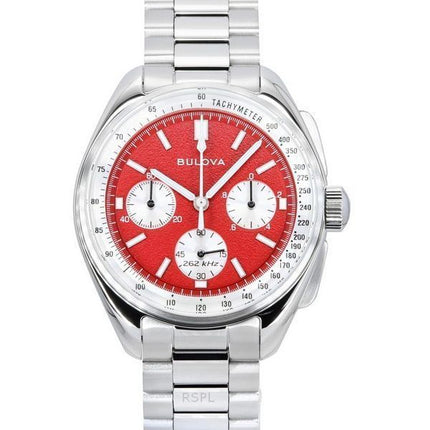 Bulova Lunar Pilot Chronograph Stainless Steel Red Dial Quartz 96K115 Men's Watch