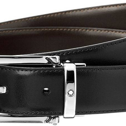 Montblanc-Lea 9774 Men's Reversible Black/Brown Leather Belt