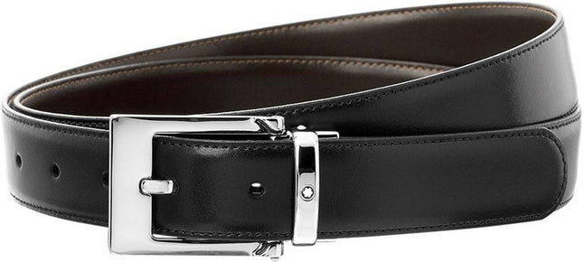 Montblanc-Lea 9774 Men's Reversible Black/Brown Leather Belt