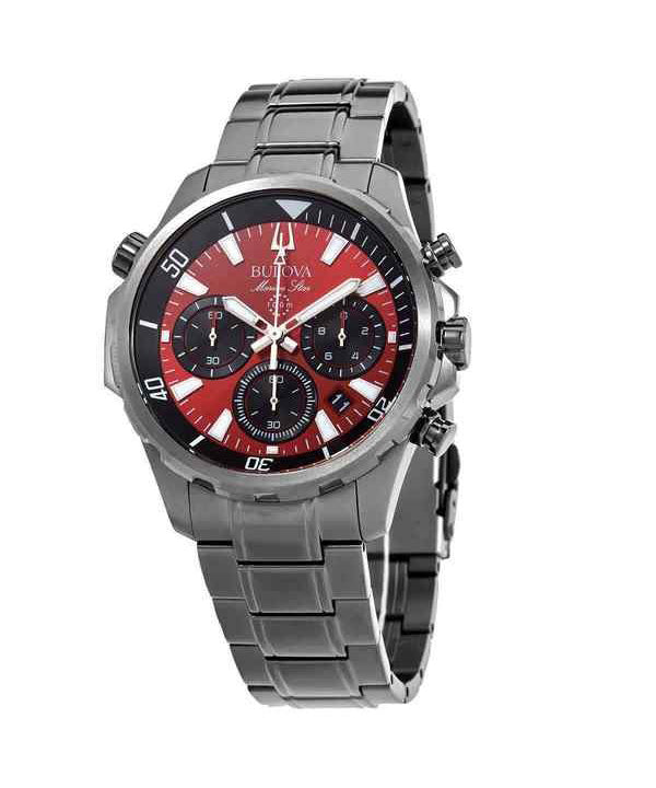 Bulova Marine Star Chronograph Quartz 98B350 100M Mens Watch