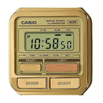 Casio Vintage Digital Gold Ion Plated Stainless Steel Quartz A120WEG-9A Unisex Watch