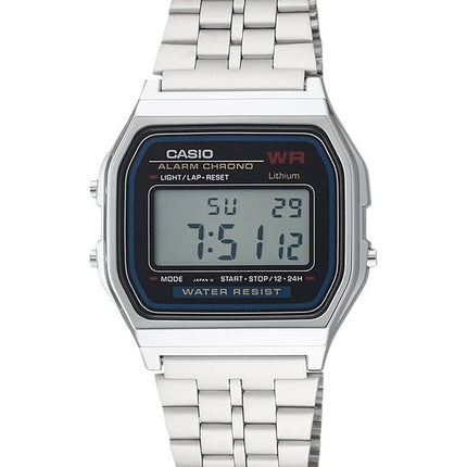 Casio Digital Alarm Chrono Stainless Steel A159WA-N1DF A159WA-N1 Men's Watch