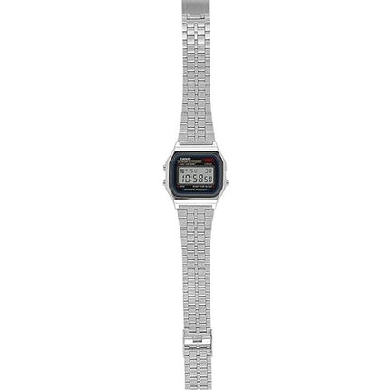 Casio Digital Alarm Chrono Stainless Steel A159WA-N1DF A159WA-N1 Men's Watch