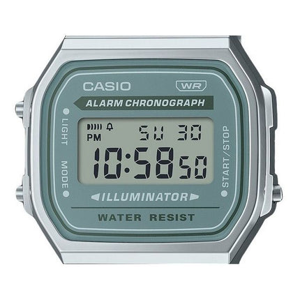 Casio Vintage Digital Stainless Steel Bracelet Quartz A168WA-3A Mens Watch