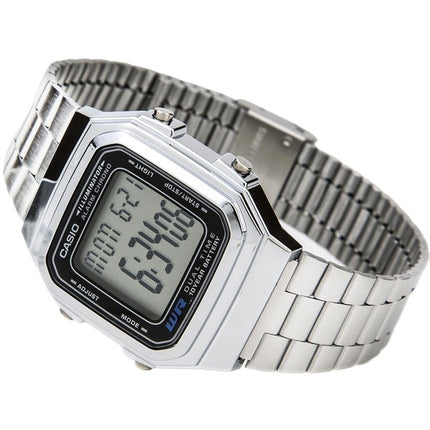 Casio Digital Stainless Steel Alarm Chrono Dual Time A178WA-1ADF A178WA-1A Men's Watch