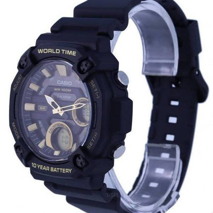 Casio Youth Analog Digital Resin Black Dial Quartz AEQ-120W-9AV AEQ120W-9 100M Men's Watch