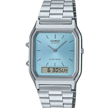 Casio Vintage Analog Digital Turquoise Blue Dial Quartz AQ-230A-2A1 Unisex Watch