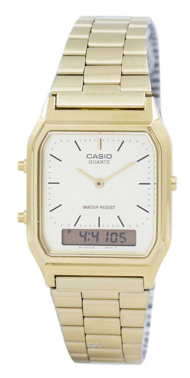 Casio Quartz Analog Digital Gold Tone AQ-230GA-9DMQYES Mens Watch