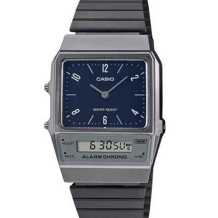 Casio Vintage Analog Digital Dual Time Stainless Steel Bracelet Blue Dial Quartz AQ-800EB-2A Unisex Watch