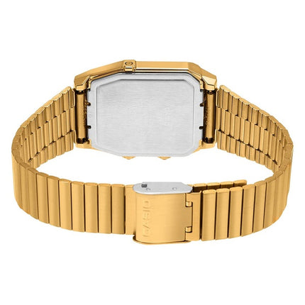 Casio Vintage Analog Digital Gold Ion Plated Stainless Steel Beige Dial Quartz AQ-800EG-9A Unisex Watch