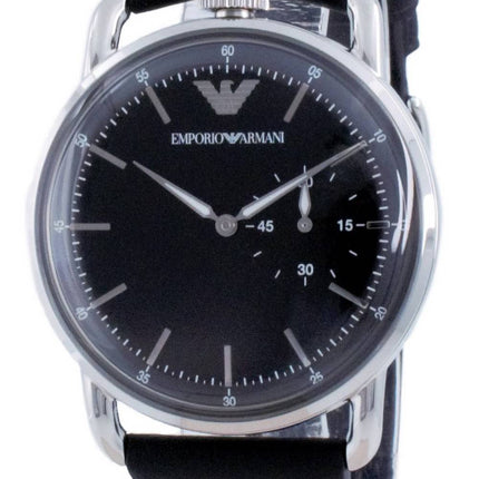 Emporio Armani Black Dial Leather Quartz AR11336 Mens Watch