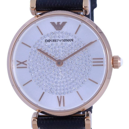 Emporio Armani Gianni T-Bar Crystal Accents Quartz AR11387 Womens Watch