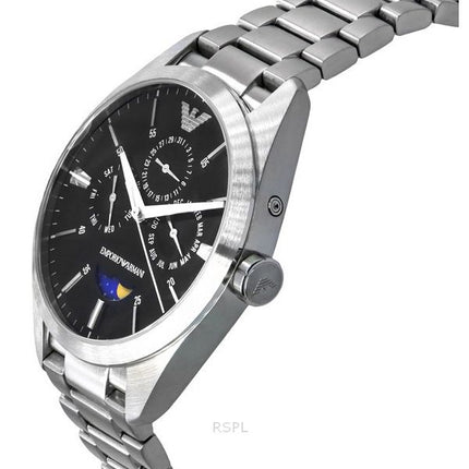 Emporio Armani Moon Phase Stainless Steel Multifunction Blue Dial Quartz AR11553 Men's Watch