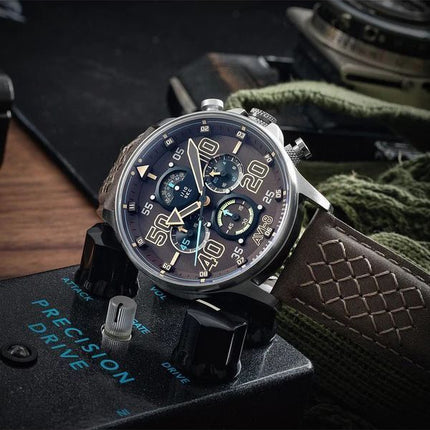 AVI-8 Hawker Typhoon Rb396 Sheila Chronograph Limited Edition Westhampnett Brown Dial Quartz AV-4093-06 Mens Watch