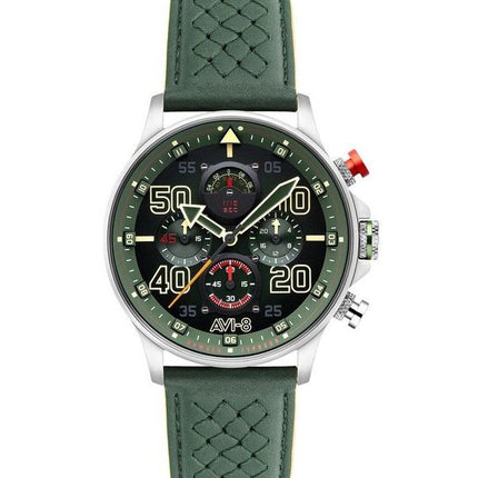 AVI-8 Hawker Typhoon Rb396 Sheila Chronograph Limited Edition Goch Green Dial Quartz AV-4093-08 Mens Watch