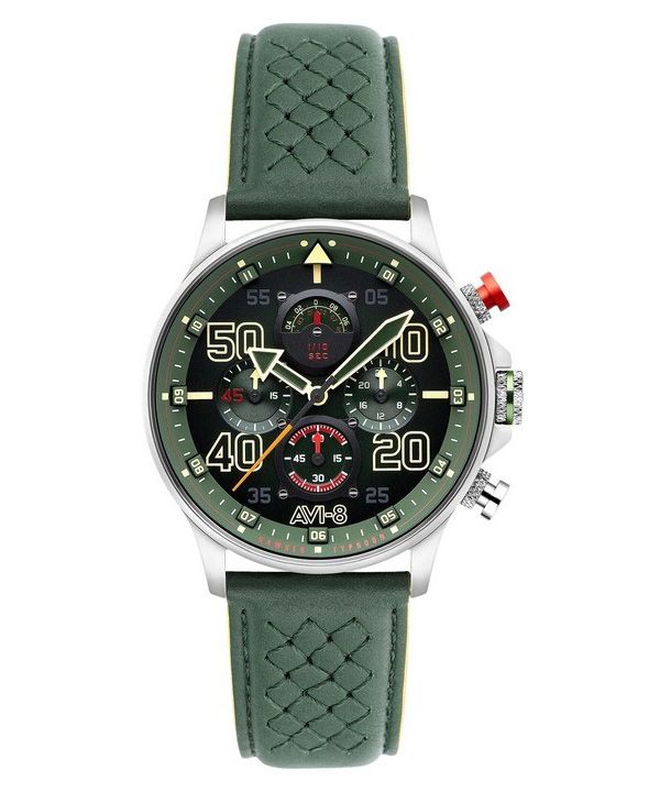 AVI-8 Hawker Typhoon Rb396 Sheila Chronograph Limited Edition Goch Green Dial Quartz AV-4093-08 Mens Watch