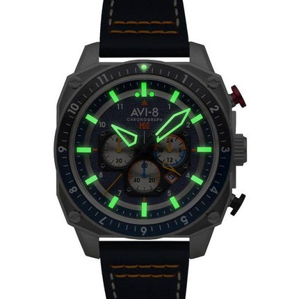 AVI-8 Hawker Hunter Atlas Dual Time Chronograph Pavillion Blue Quartz AV-4100-02 Men's Watch